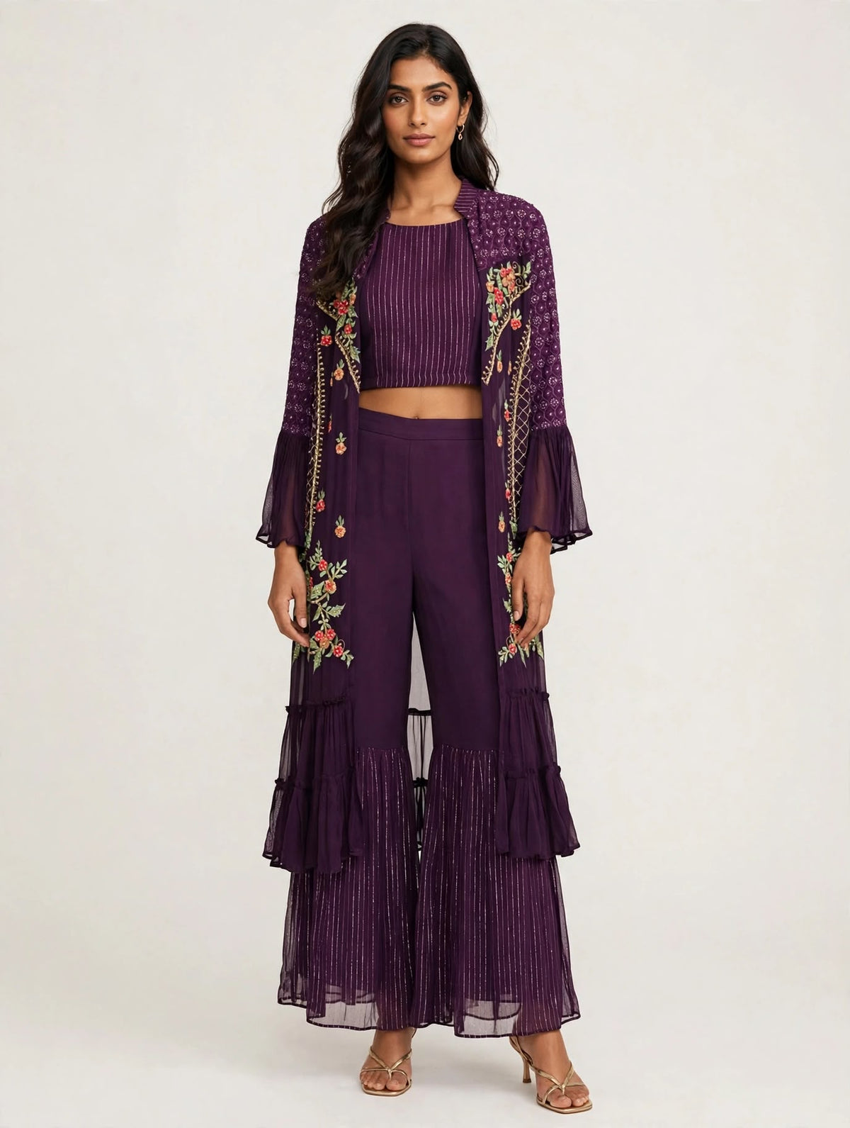 Three-Piece set in deep purple