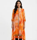 Orange Tie-Dye Kurti