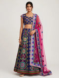 Blue Pink Lehenga