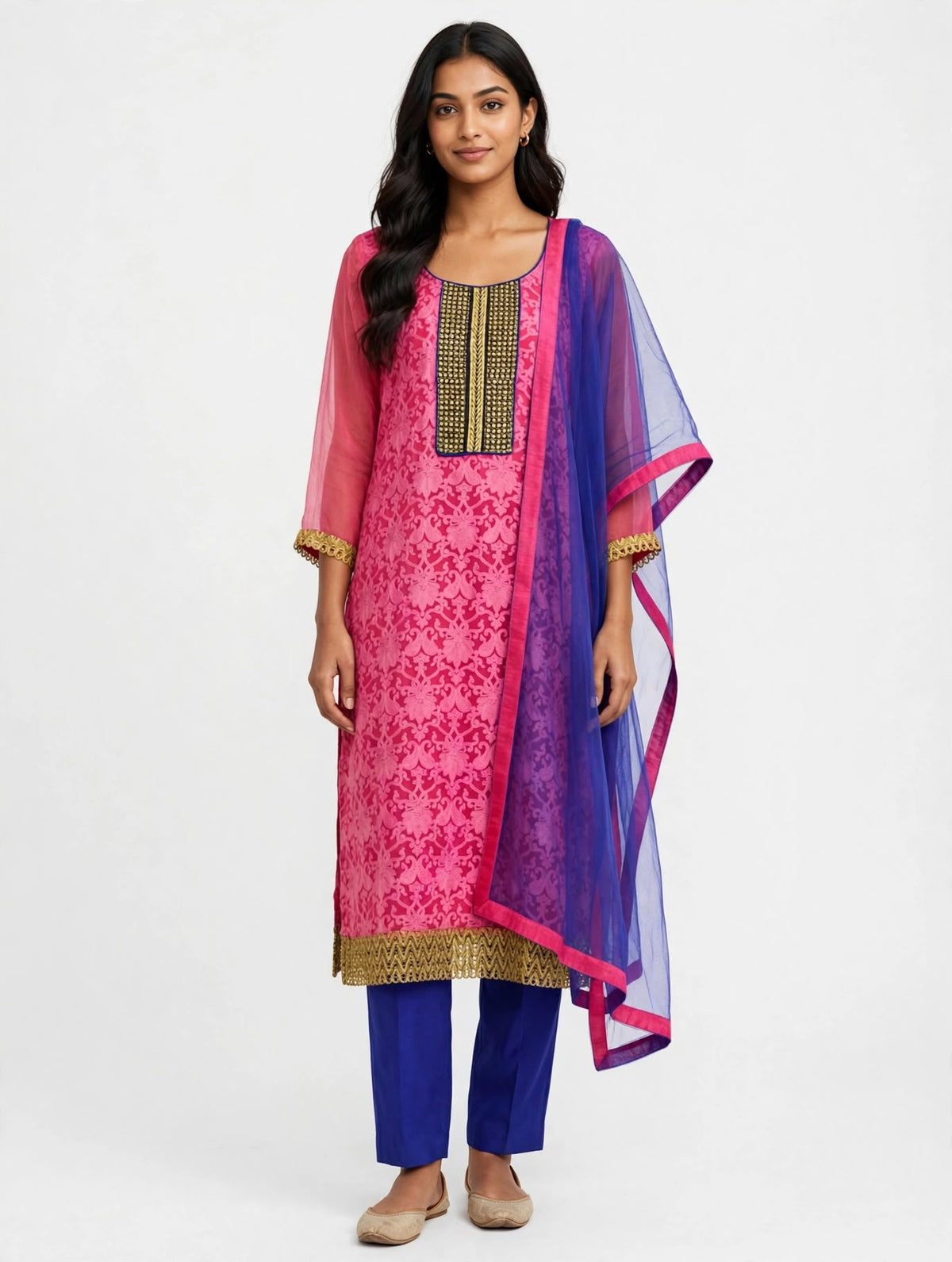Pink and Blue 3-Piece Suit