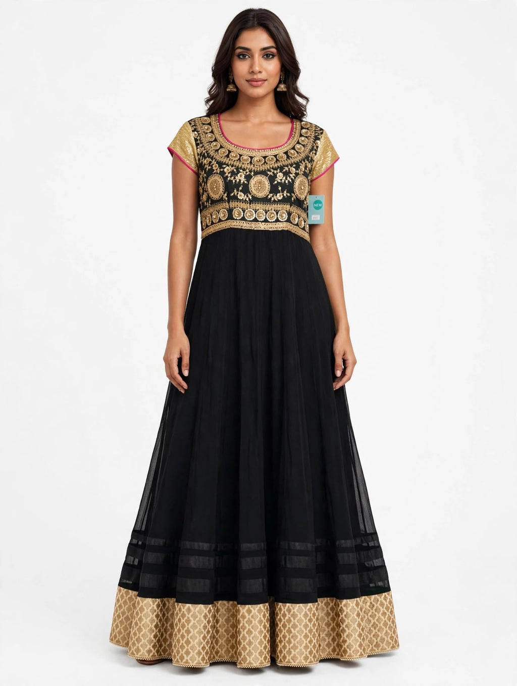 Black and Gold Kurti Dress