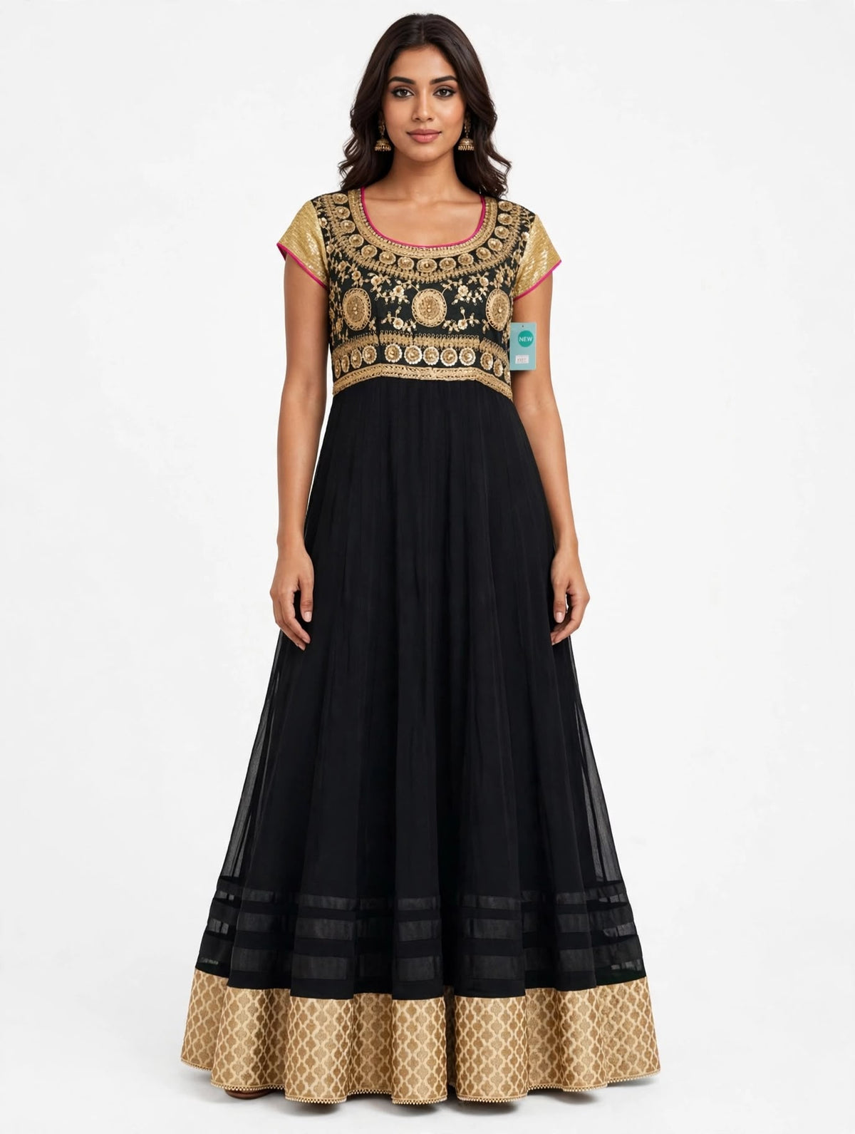 Black and Gold Kurti Dress