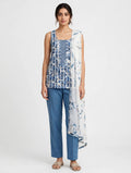 Blue and White Three-Piece Cotton Set