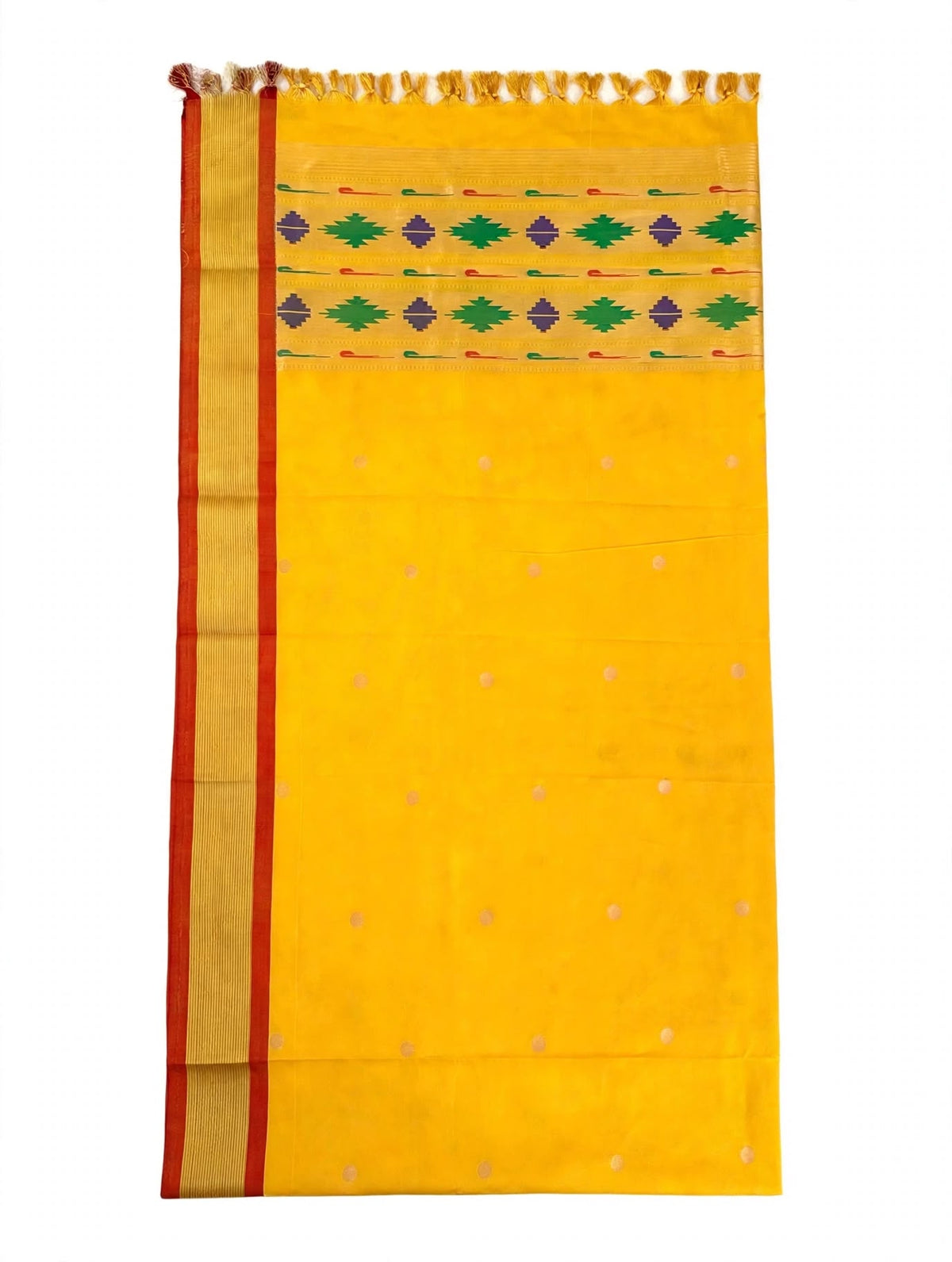 Yellow Khadi Silk Dupatta