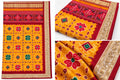 Mustard Yellow and Maroon Patola-Style Modal Silk Dupatta