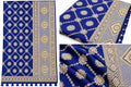 Royal Blue and Gold Silk Blend Dupatta