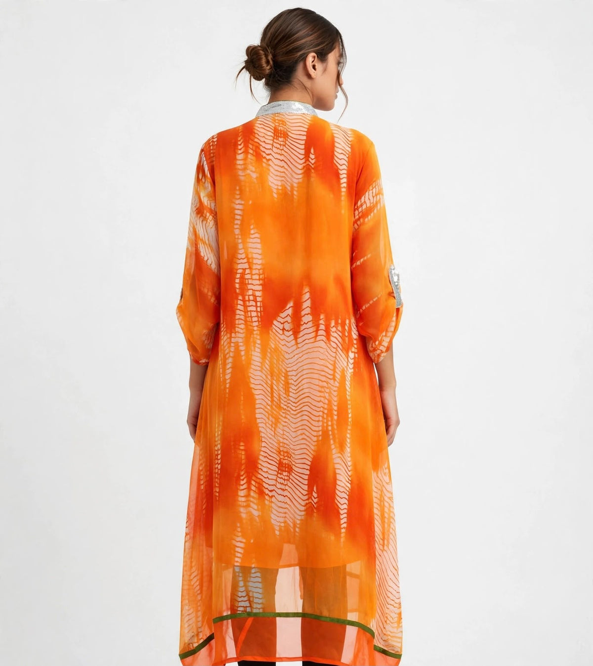 Orange Tie-Dye Kurti