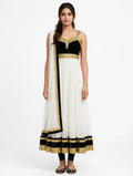 Black and White 3-Piece Kurti Set