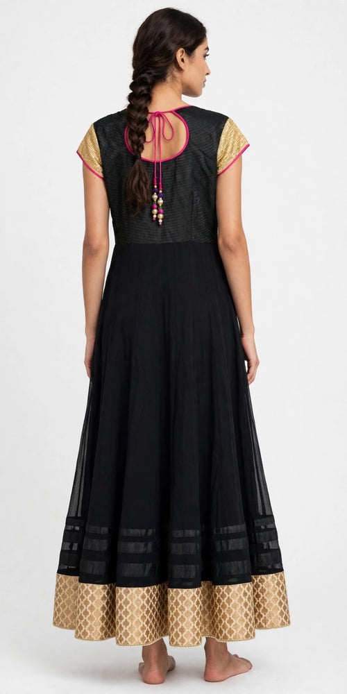 Black and Gold Kurti Dress