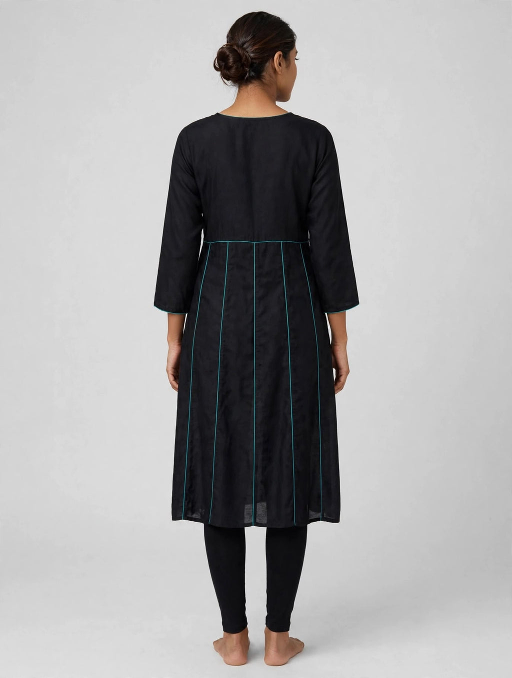 Black, Turquoise Kurti
