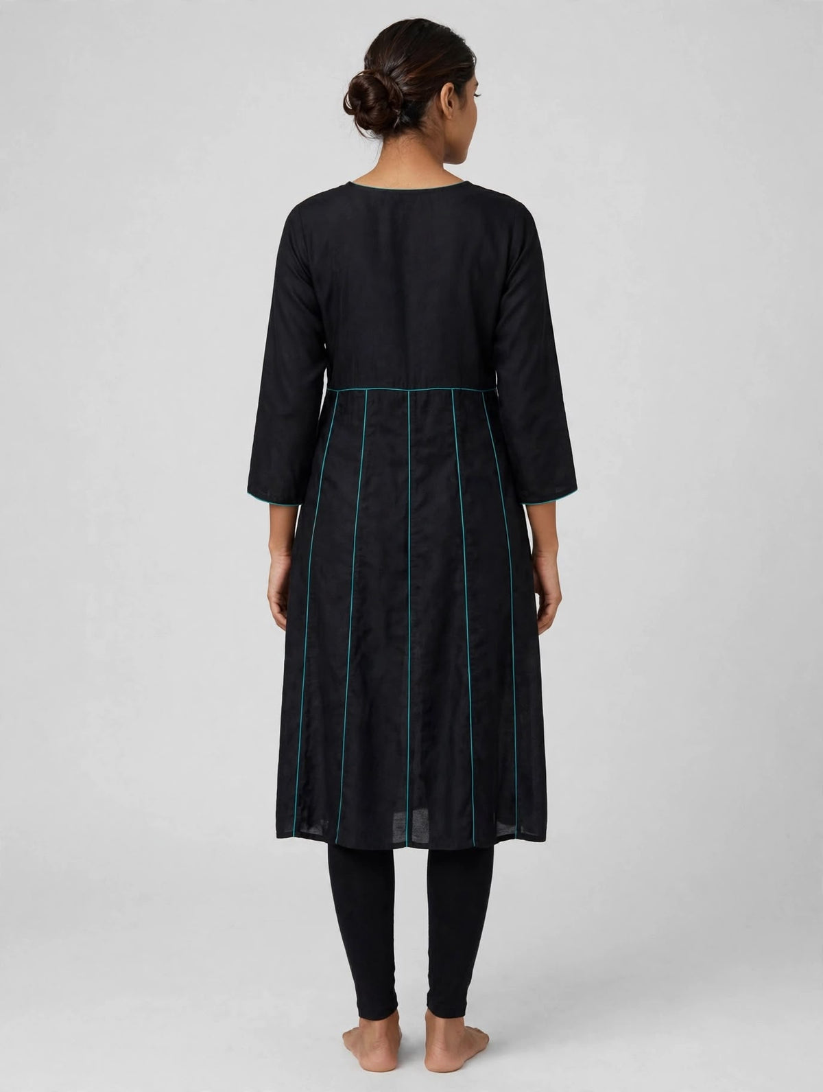 Black, Turquoise Kurti