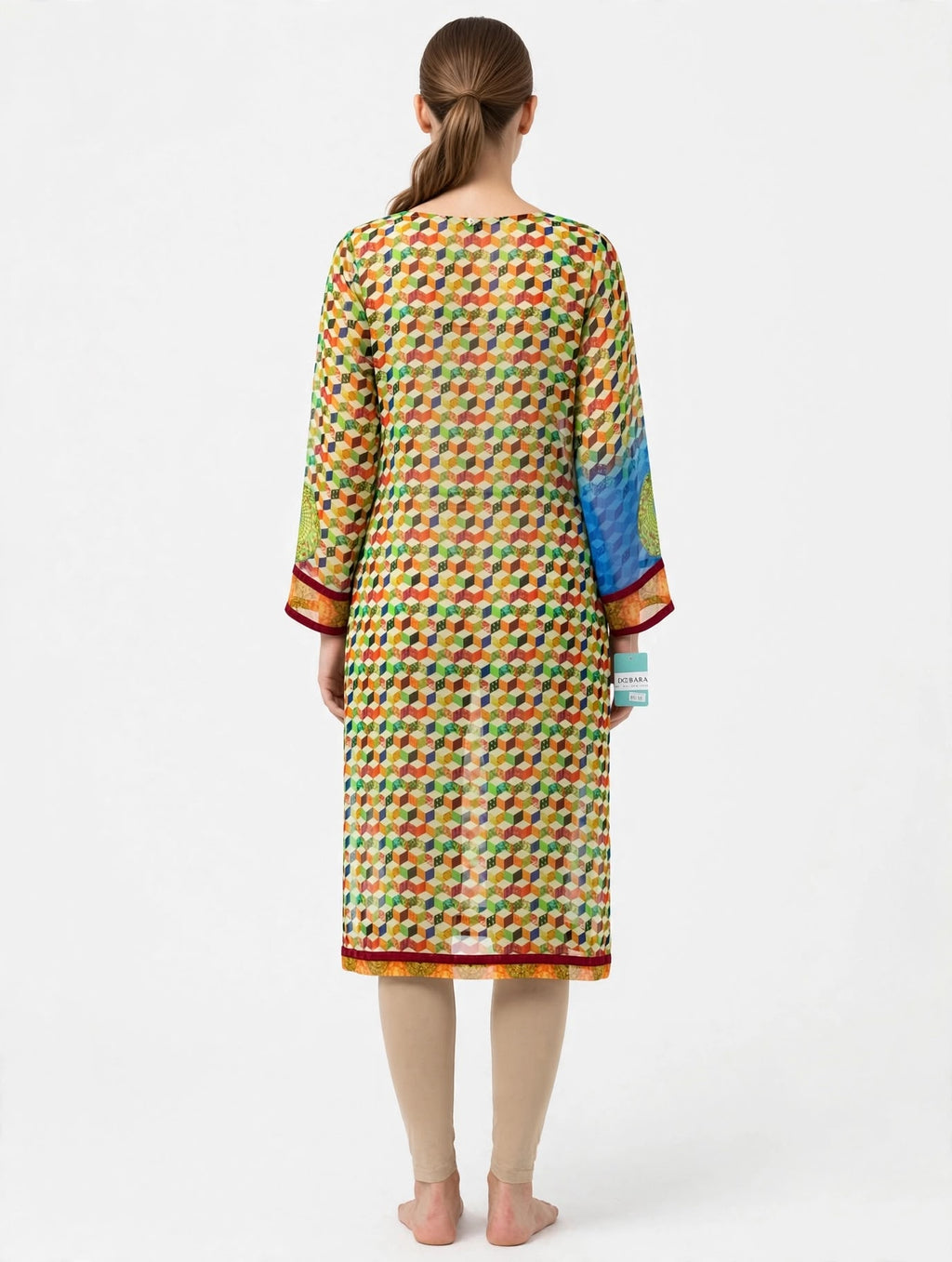 Multicolor Sheer Kurti with Medallion Print
