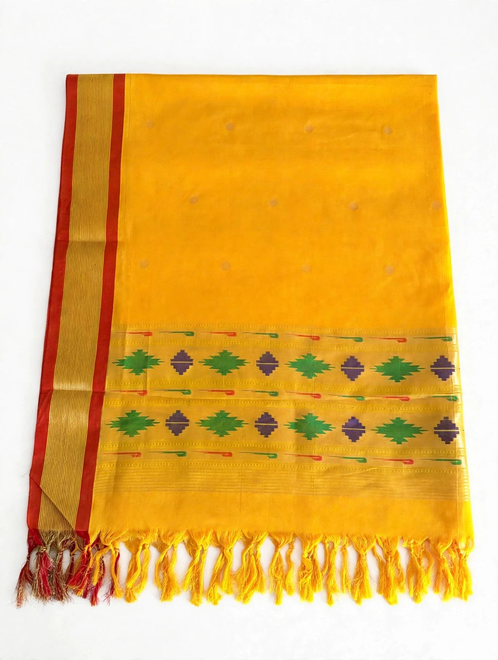Yellow Khadi Silk Dupatta